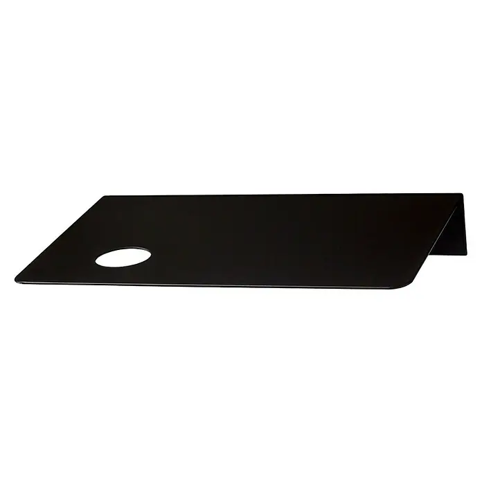 Hoopzi Wandhalter Grand - L x B x H: 20 x 30 x 5 cm, Metall, Schwarz - Schwarze Acrylpalette mit einem Loch, perfekt zum Mischen von Farben und für ein sauberes Arbeiten.