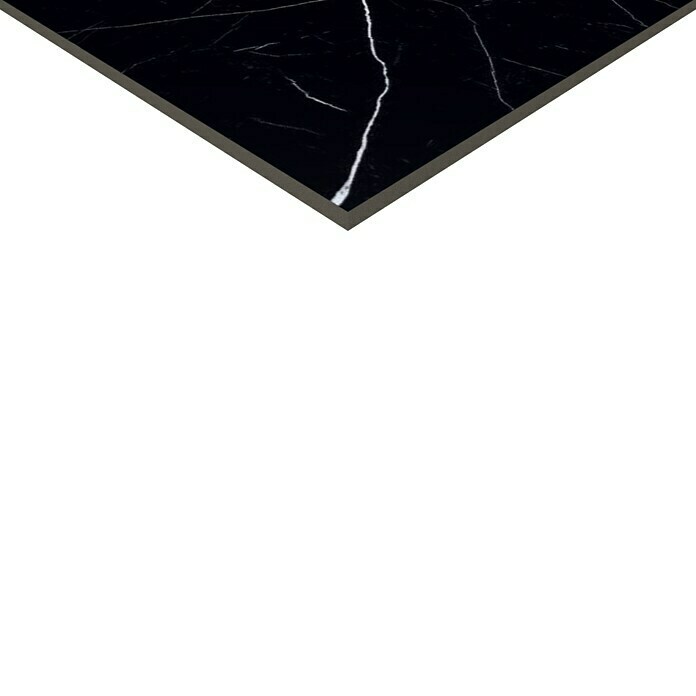 Feinsteinzeugfliese Black Marble60 x 120 cm, Schwarz, Glänzend Detail Shot