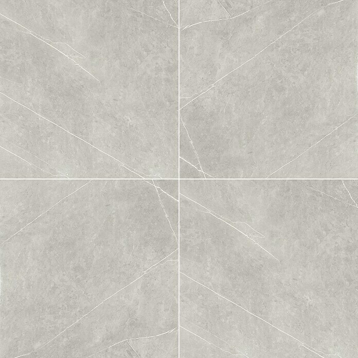 Feinsteinzeugfliese Ciana Grey60 x 60 cm, Grau, Glänzend Detail Shot