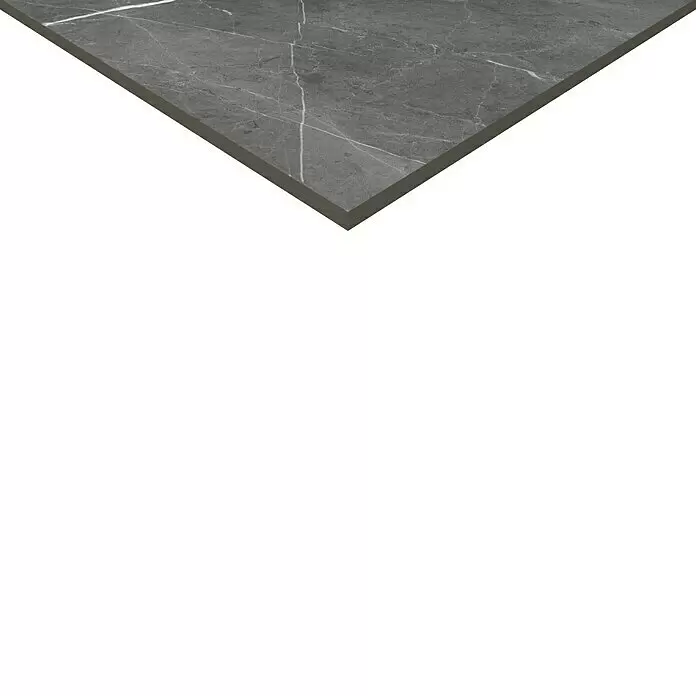 Feinsteinzeugfliese Ciana Mist - 120 x 120 cm, Anthrazit, Glänzend - Detailaufnahme