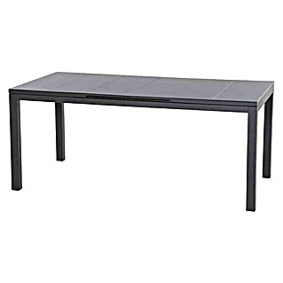 Siena Garden Gartentisch Miros (L x B x H: 180 x 90 x 76 cm, Fabricglas, Anthrazit, Ausziehbar)