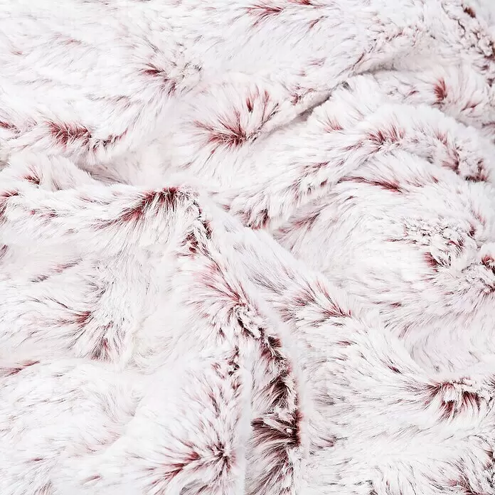 Decke Smooth - Rot, 200 x 150 cm, 100 % Polyester - Detailaufnahme