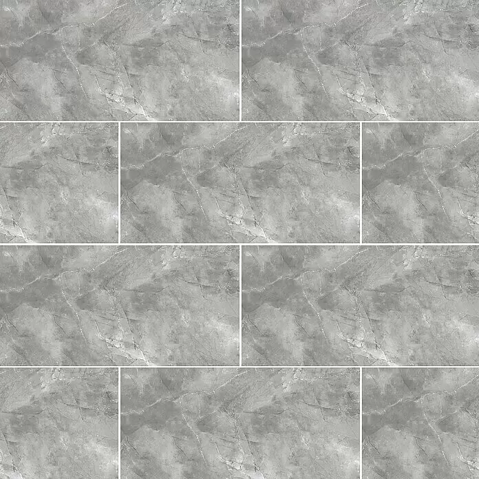 Feinsteinzeugfliese Pulpis Grey120 x 240 cm, Grau, Glänzend