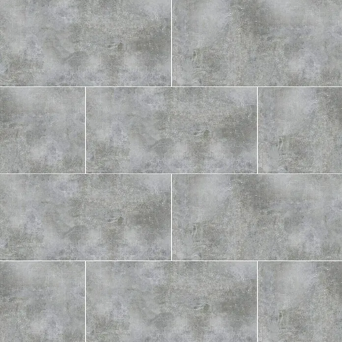 Feinsteinzeugfliese Luna Gris - 120 x 240 cm, Grau, Glänzend - Graue Steinzeugfliesen mit einer texturierten Oberfläche, ideal für moderne Innenräume und Aussenbereiche. Die Fliesen sind robust und pflegeleicht.