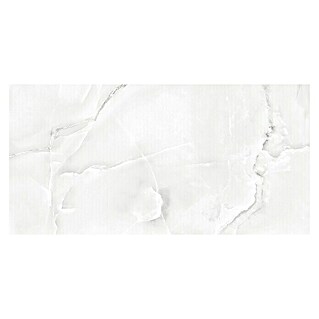Feinsteinzeugfliese Onix Cloud (120 x 240 cm, Weiß/Grau, Glänzend)