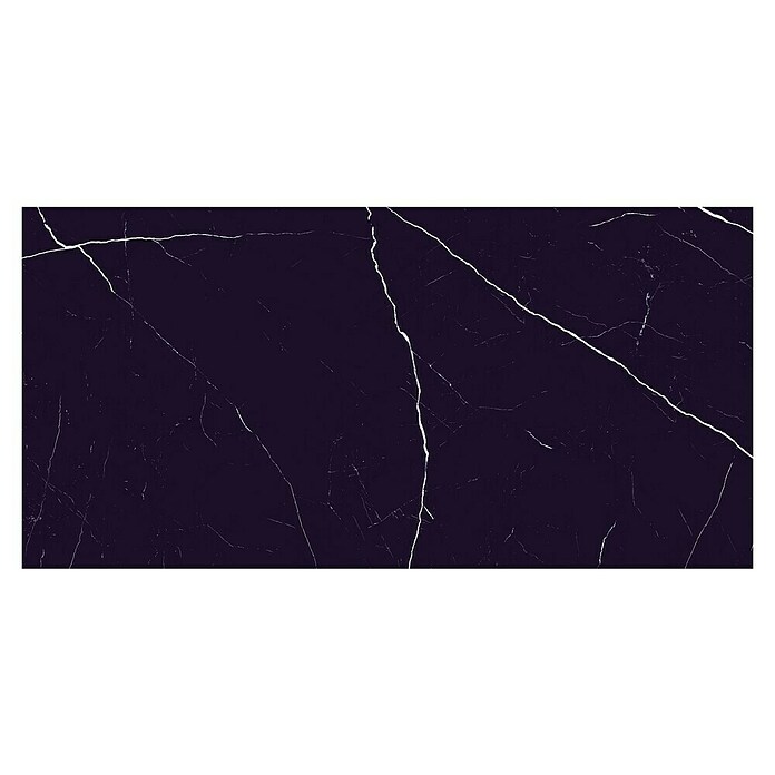 Feinsteinzeugfliese Black Marble (120 x 240 cm, Schwarz, Glänzend) | BAUHAUS