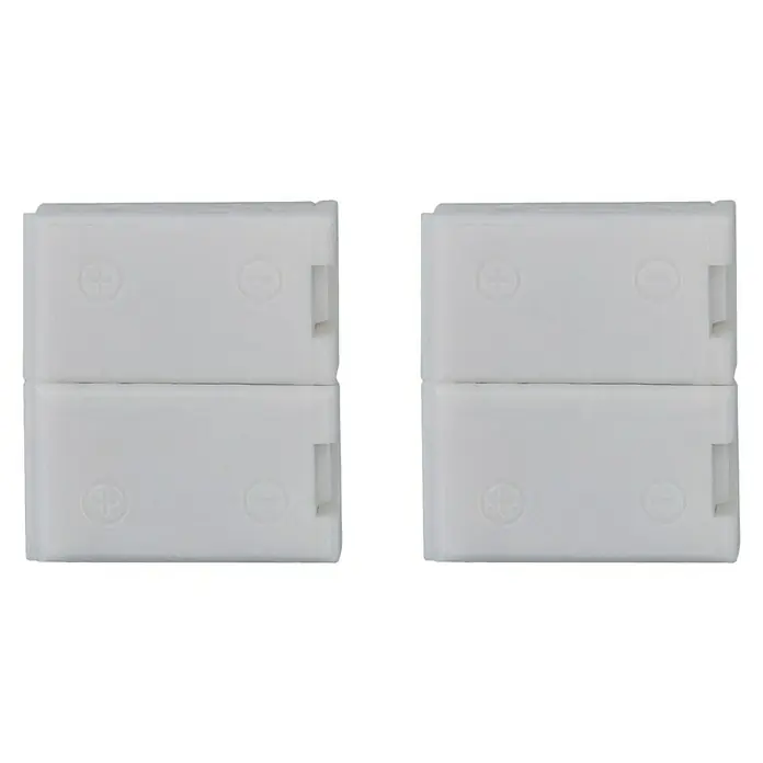 Paulmann Conector clip-to-clip YourLED ECO - 14 x 13,5 x 6 mm, Plástico - Dos pilas de dos conectores de tira LED blanca para conexiones perfectas e instalaciones profesionales.