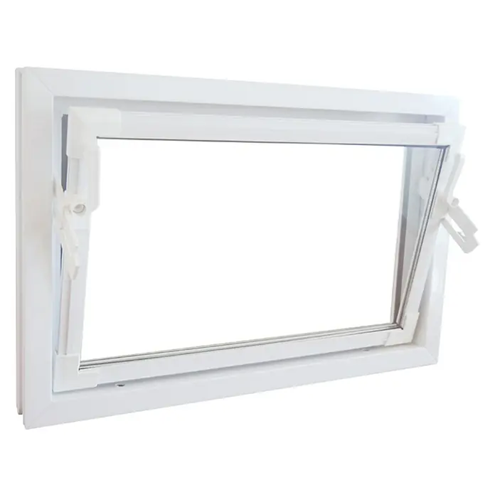 Solid Elements Kippfenster Q59 - 60 x 50 cm, Weiß - Ein modernes, weißes Kippfenster mit klaren Linien und einem eleganten Design, das Licht und frische Luft hereinlässt.