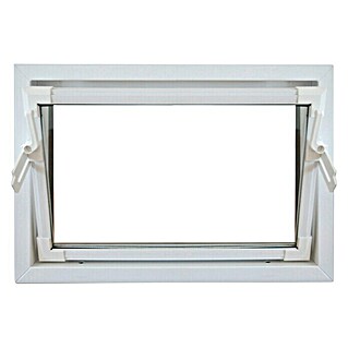Solid Elements Kippfenster Q59 (80 x 60 cm, Kunststoff, Weiß)