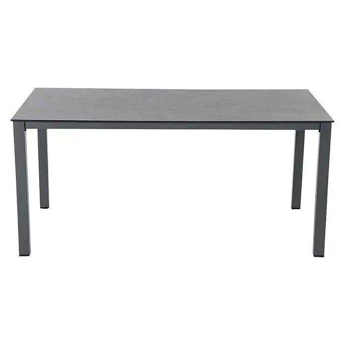 Siena Garden Gartentisch Sola - L x B x H: 160 x 90 x 72 cm, Aluminium, HPL, Rechteckig, Dark Stone - Grauer rechteckiger Esstisch mit klaren Linien und robustem Gestell, ideal für moderne Essbereiche. Robuster Gartentisch für den Außenbereich.