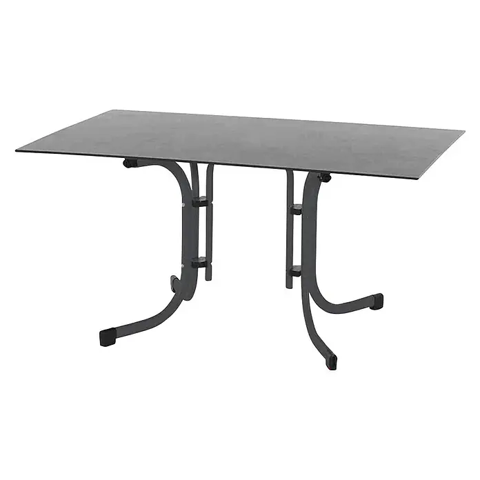 Siena Garden Gartentisch Sola - L x B x H: 140 x 90 x 71 cm, Stahl, HPL, Rechteckig, Anthrazit - Dieser Esstisch ist perfekt für den Innen- und Außenbereich geeignet. Er hat ein robustes Gestell und eine widerstandsfähige Tischplatte.