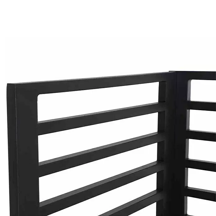 Siena Garden Outdoorküchen-Modul Texas - Anthrazit, B x T x H: 56 x 56 x 90 cm - Schwarzer Metall-Sichtschutz-Ecke mit horizontalen Lamellen.