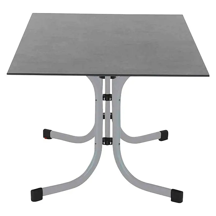 Siena Garden Gartentisch SolaL x B x H: 160 x 90 x 71 cm, HPL, Stahl, Silber/Dunkelgrau, Klappbar