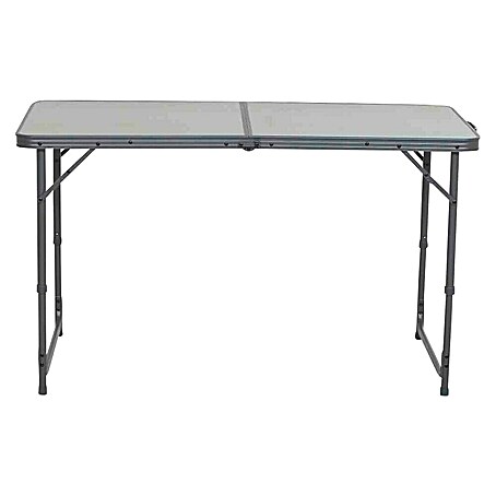 Siena Garden Campingtisch Comfort (L x B x H: 120 x 60 x 70 cm, MDF, Stahl, Grau, Klappbar)