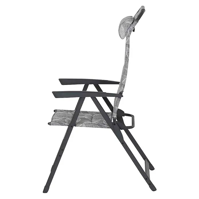 Siena Garden Garten-Positionssessel Natura - Rückenlehne verstellbar, Grau, B x T x H: 61 x 67,5 x 121 cm - Klappbarer Relaxsessel mit verstellbarer Kopfstütze und Armlehnen, ideal für Entspannung im Garten oder auf der Terrasse.
