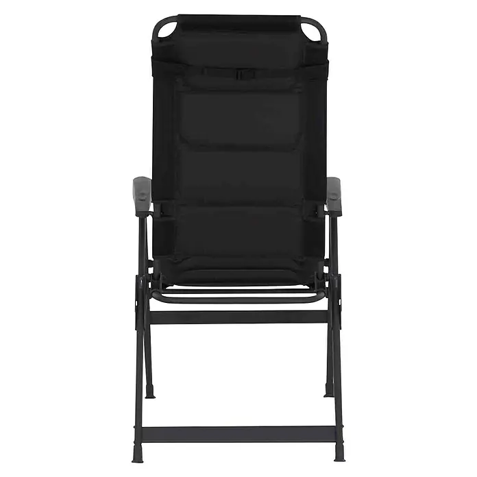 Siena Garden Garten-Positionssessel Premium + - Rückenlehne verstellbar, Schwarz, B x T x H: 61 x 67,5 x 121 cm - Schwarzer Campingstuhl mit Armlehnen und hoher Rückenlehne. Der Stuhl ist leicht und einfach zu transportieren. Ideal für Outdoor-Aktivitäten.