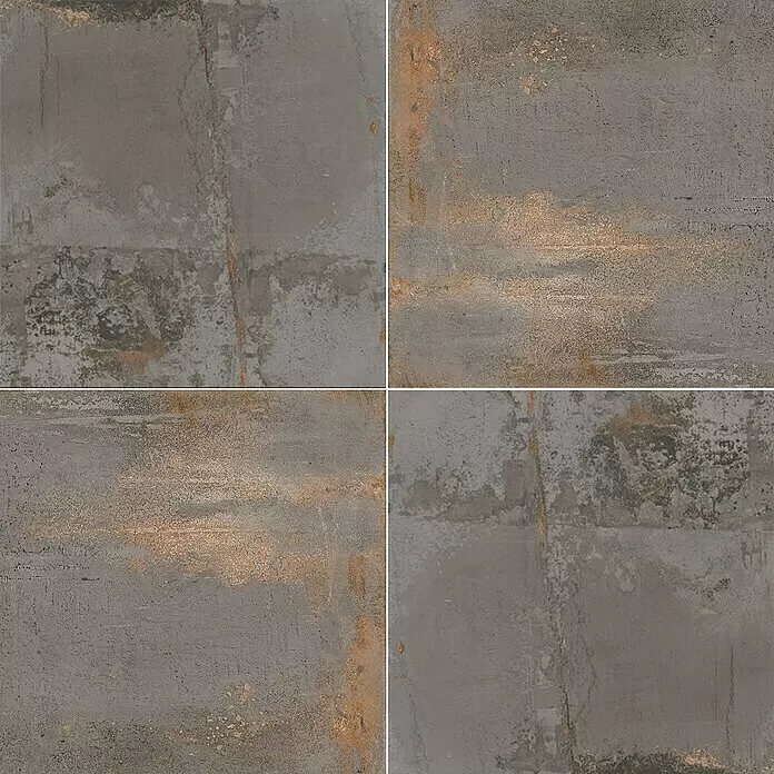 Feinsteinzeugfliese Metallic Black - 100 x 100 cm, Schwarz, Matt - Detailaufnahme