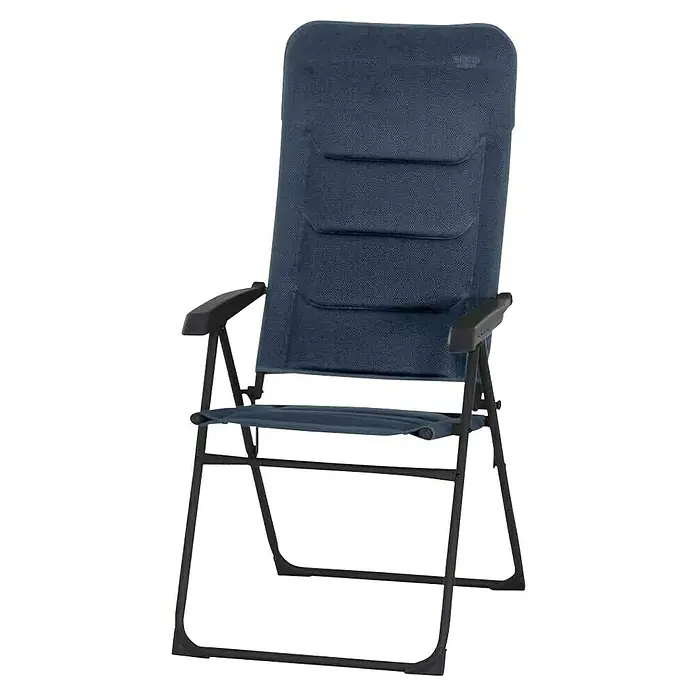 Siena Garden Campingstuhl Premium - Rückenlehne verstellbar, Blau, B x T x H: 70,5 x 59 x 118 cm - Blauer Faltstuhl mit hoher Rückenlehne und Armlehnen. Ideal für Campingausflüge und andere Outdoor-Aktivitäten.