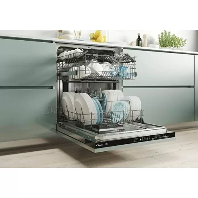 Marinelli Cucine Vormontierte Küchenzeile Cassiopea - Breite: 345 cm, Hellgrau, Mit Elektrogeräten - Stimmungsaufnahme
