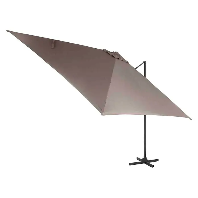 Siena Garden Ampelschirm California N+Taupe, Bespannungsmaß (L x B): 300 x 300 cm - Dieser auskragende quadratische Sonnenschirm bietet optimalen Schatten. Sein modernes Design macht ihn zum Blickfang auf jeder Terrasse.