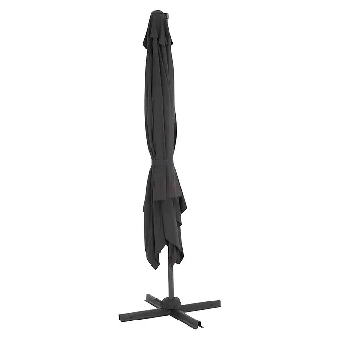 Siena Garden Ampelschirm California N+Anthrazit, Bespannungsmaß (L x B): 300 x 300 cm - Geschlossener grauer Sonnenschirm mit stabilem Ständer. Ideal für den Außenbereich und bietet Schutz vor der Sonne.