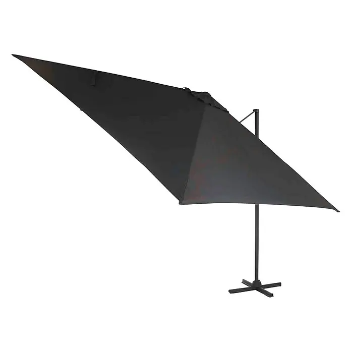 Siena Garden Ampelschirm California N+Anthrazit, Bespannungsmaß (L x B): 300 x 300 cm - Schwarzer Ampelschirm mit robustem Ständer, ideal für sonnige Tage im Garten oder auf der Terrasse. Stilvoller Sonnenschutz.