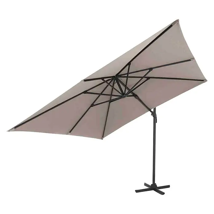 Siena Garden Ampelschirm California N+Taupe, Bespannungsmaß (L x B): 300 x 300 cm - Der rechteckige Sonnenschirm mit seinem stabilen Ständer bietet optimalen Sonnenschutz für Ihren Garten oder Ihre Terrasse.