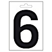 Folienzeichen (Buchstabe P, 10 cm, PVC, Schwarz)