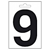 Folienzeichen (Zahl 8, 10 cm, PVC, Schwarz)