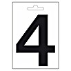 Folienzeichen (Buchstabe P, 10 cm, PVC, Schwarz)