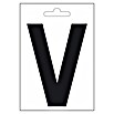 Folienzeichen (Buchstabe V, 10 cm, PVC, Schwarz)