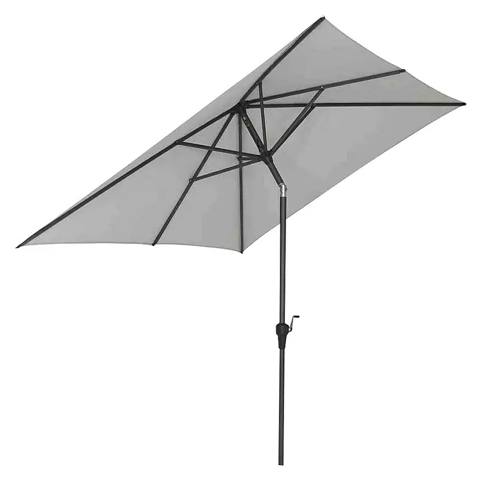 Siena Garden Marktschirm AvioStone, Bespannungsmaß (L x B): 200 x 250 cm - Dieser rechteckige graue Sonnenschirm spendet Schatten und bietet UV-Schutz. Perfekt für Garten, Terrasse und Balkon.