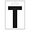 Folienzeichen (Buchstabe T, 10 cm, PVC, Schwarz)