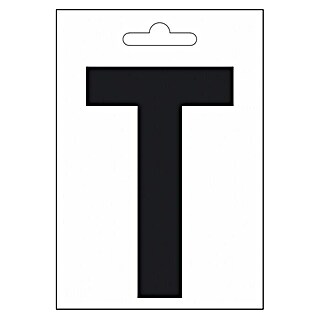 Folienzeichen (Buchstabe T, 10 cm, PVC, Schwarz)