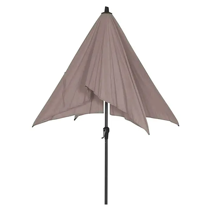 Siena Garden Marktschirm AvioTaupe, L x B: 250 x 200 cm - Aufnahme eines Garten-Sonnenschirms in sanftem Mauve, der Schatten spendet und einen Hauch von Eleganz im Freien bietet.