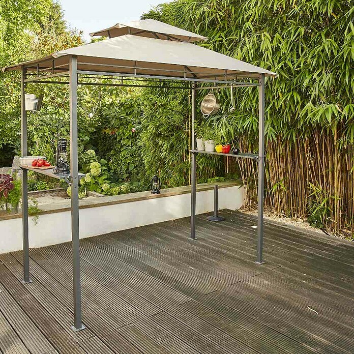 Siena Garden Grillpavillon BBQL x B: 244 x 127 cm, Taupe Mood Shot