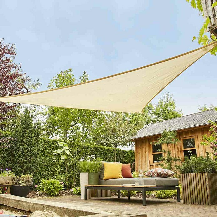 Siena Garden Sonnensegel Solino - L x B: 500 x 500 cm, Natur, Dreieckig  online kaufen bei BAUHAUS