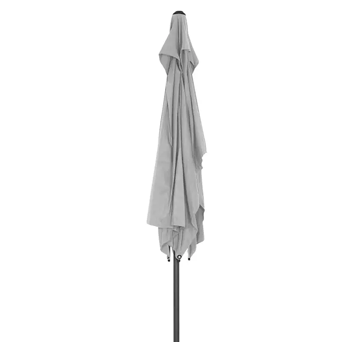 Siena Garden Marktschirm Isa - Grau, Bespannungsmaß (L x B): 300 x 200 cm - Geschlossener grauer Gartenschirm auf einem Ständer. Ideal für den Schutz vor Sonne und leichtem Regen im Freien.