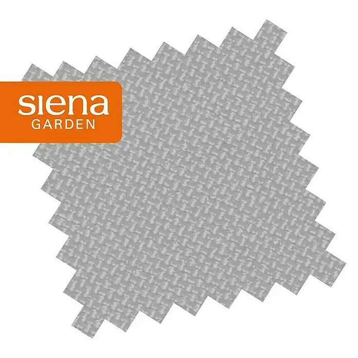 Siena Garden Ersatzdach LevinoFür Siena Garden Pavillon Levino 3x4 - Nahaufnahme eines quadratischen Stoffmusters von Siena Garden in Grau, ideal für stilvolle Gartenmöbel und Accessoires.