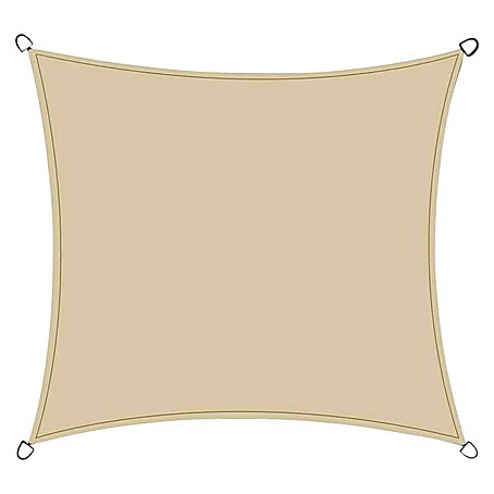 Siena Garden Sonnensegel Solino (L x B: 360 x 360 cm, Ecru, Quadratisch)