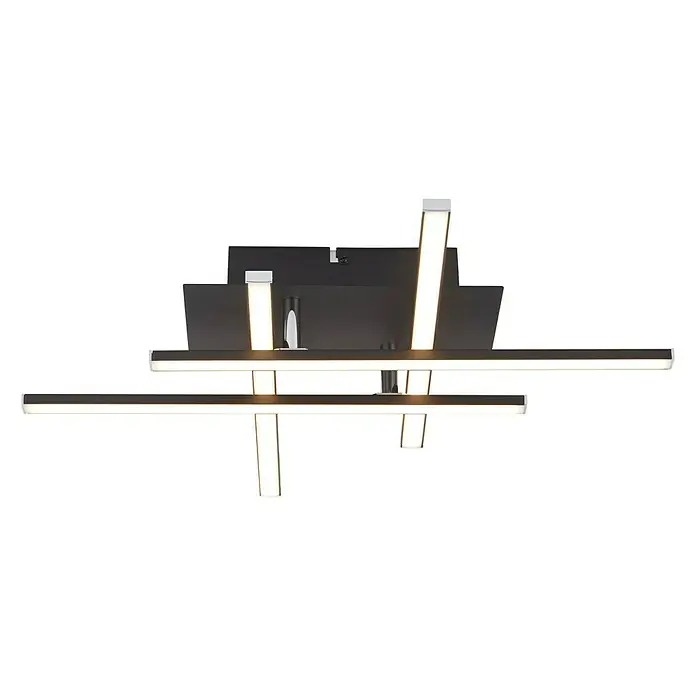 Searchlight LED-Deckenleuchte - 20 W, L x B x H: 45,5 x 45,5 x 85 cm, Schwarz, Weiß, 4 Stk. - Zeitgenössische LED-Deckenleuchte mit abstraktem Design, ideal für moderne Wohnräume, sorgt für helles, energiesparendes Licht und eine stilvolle Atmosphäre.