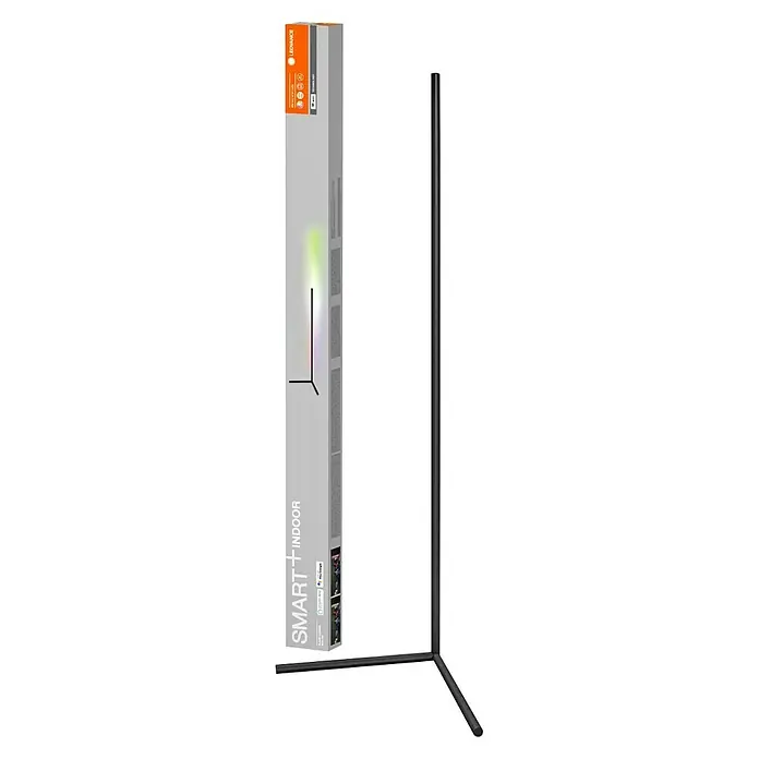 Ledvance Smart+ WiFi LED-Stehleuchte Floor Corner - Höhe: 72 cm, Aluminum, Kaltweiß - Die Ledvance Smart+ Indoor-Eckleuchte in Originalverpackung, die eine stimmungsvolle Beleuchtung für jeden Raum bietet.