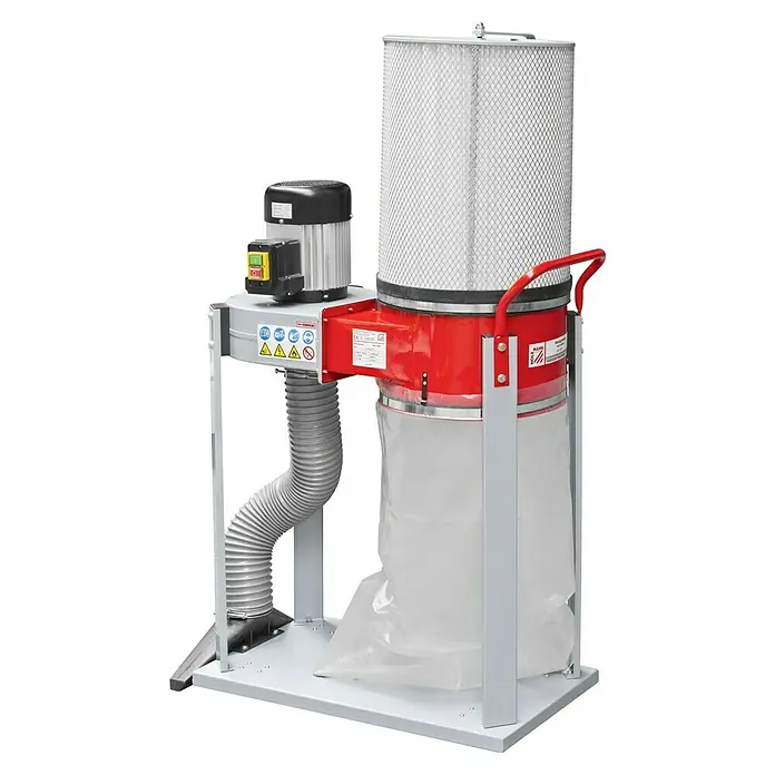 Holzmann Absauganlage ABS1500 FF - 1.500 m³/h, 60 l, Netzspannung: 400 V - Staubabsauganlage: Industrieller Staubkollektor mit Filter und Sammelbehälter für Werkstätten und Produktionsstätten.