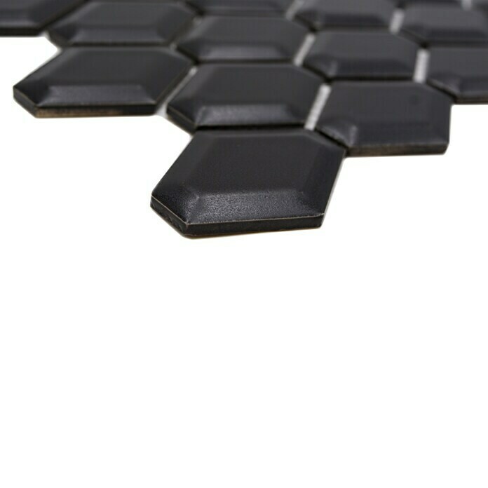 Mosaikfliese Diamant CG MD 7BM (25,2 x 26,5 cm, Schwarz, Matt)