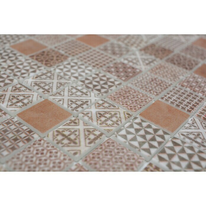 Mosaikfliese Quadrat Eco Mix PATCH 70 (31,5 x 31,5 cm, Braun, Matt)