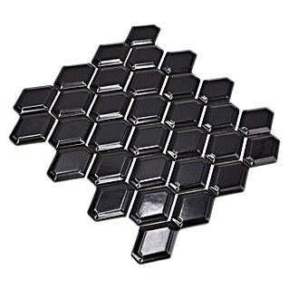 Mozaik pločica Diamant CG MD 5BG (25,2 x 26,5 cm, Crne boje, Sjaj)