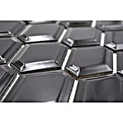 Mosaikfliese Diamant CG MD 5BG (25,2 x 26,5 cm, Schwarz, Glänzend)