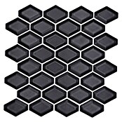 Mosaikfliese Diamant CG MD 7BM (25,2 x 26,5 cm, Schwarz, Matt)