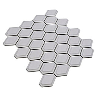 Mozaik pločica Diamant CG MD 3WM (25,2 x 26,5 cm, Bijele boje, Mat)