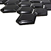 Mosaikfliese Diamant CG MD 5BG (25,2 x 26,5 cm, Schwarz, Glänzend)